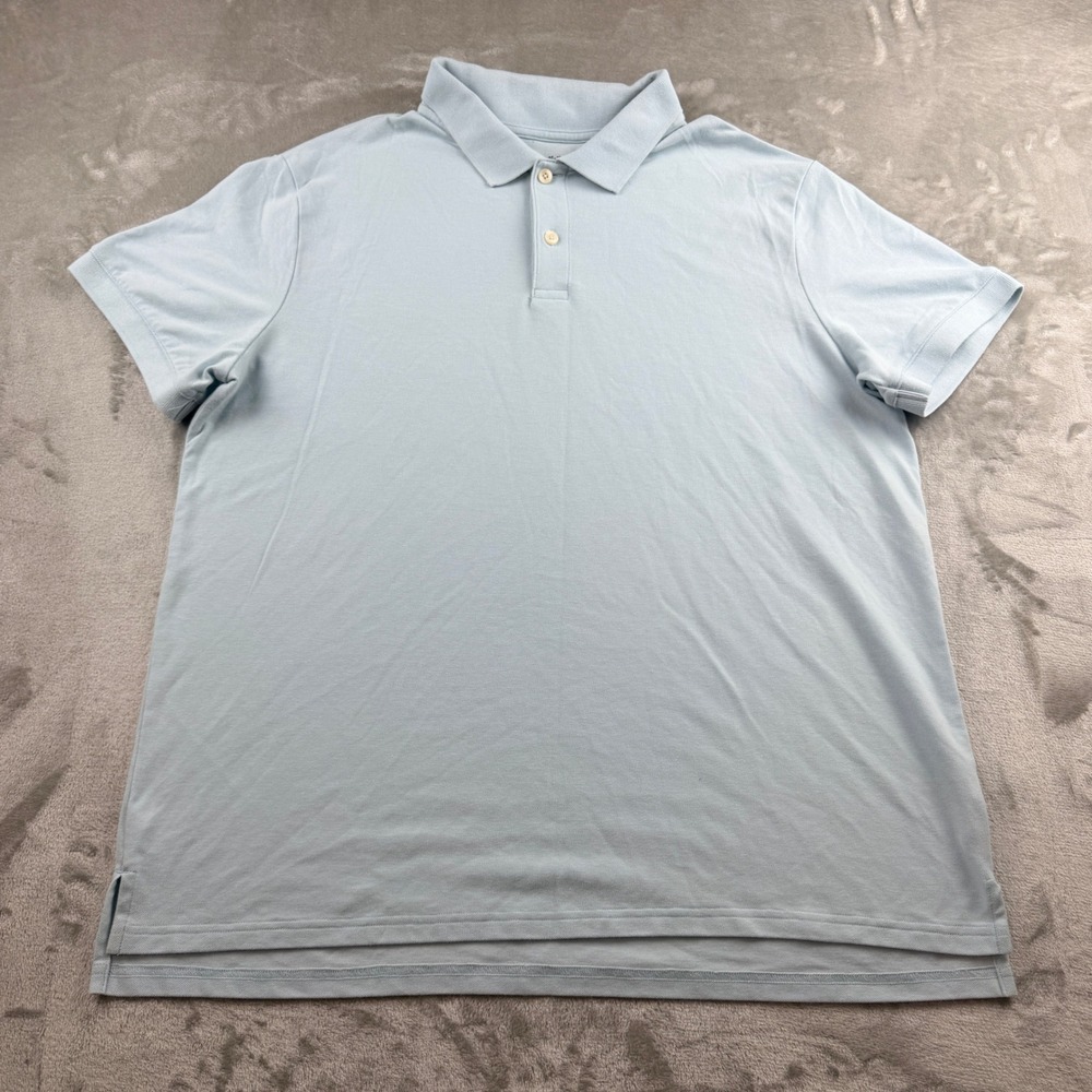 Goodfellow & Co Men's XL Light Blue Every Wear Polo Shirt Short Sleeve Pique